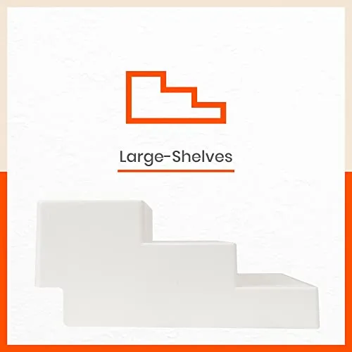 Bathla Taro - Set of 2 - Multipurpose Plastic Shelf Organizer for Home, Office & Kitchen | Pearl White – (Stomo)