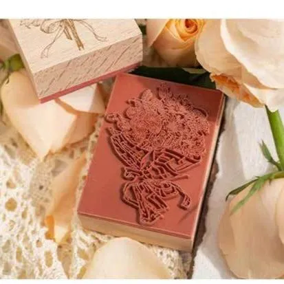 Beautiful Flower Bouquet Wooden Seal Stamp