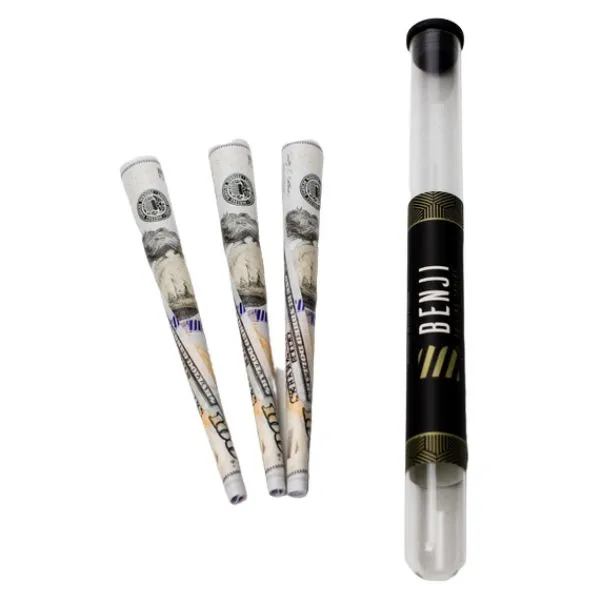 BENJI $100 BILL Printed Pre-rolled Cones 1 Tube