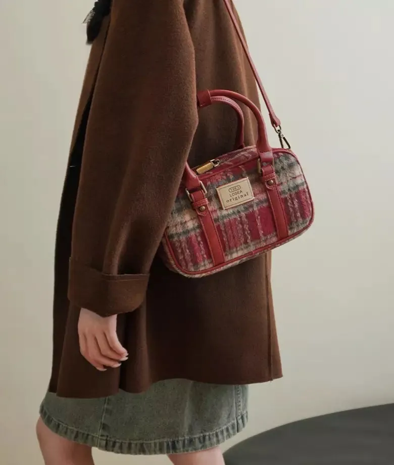 BERKELEY wool plaid crossbody bag