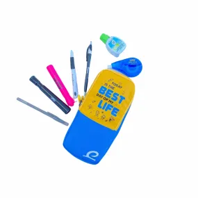 Bestlife Double Compartment Blue & Yellow Pencil Case