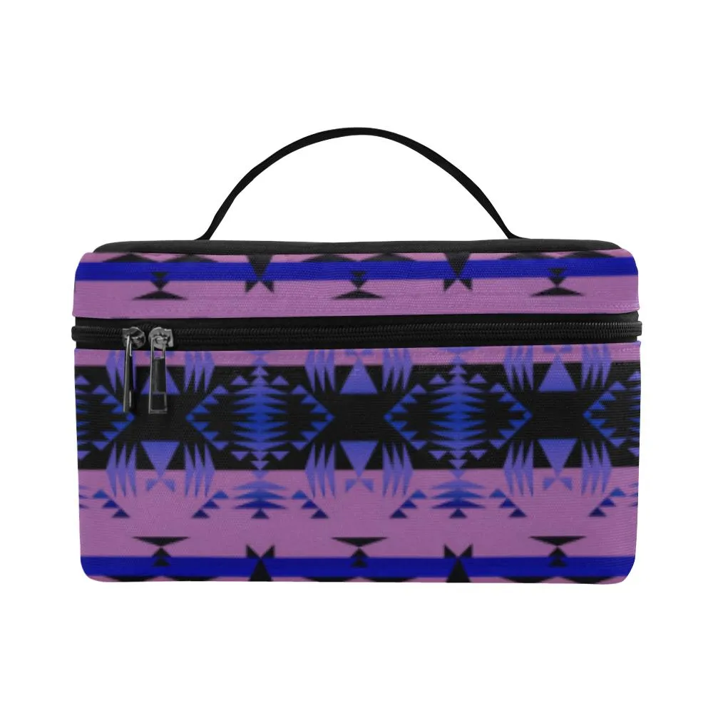 Between the Mountains Purple Cosmetic Bag/Large