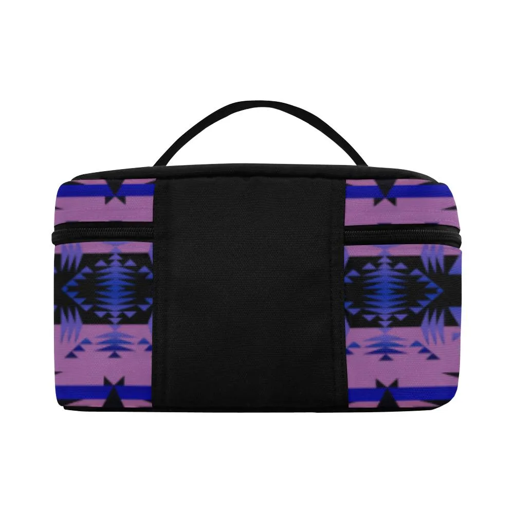 Between the Mountains Purple Cosmetic Bag/Large