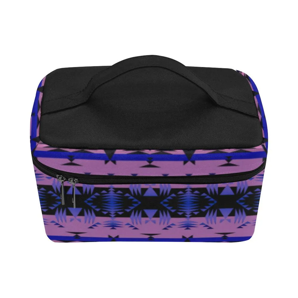 Between the Mountains Purple Cosmetic Bag/Large