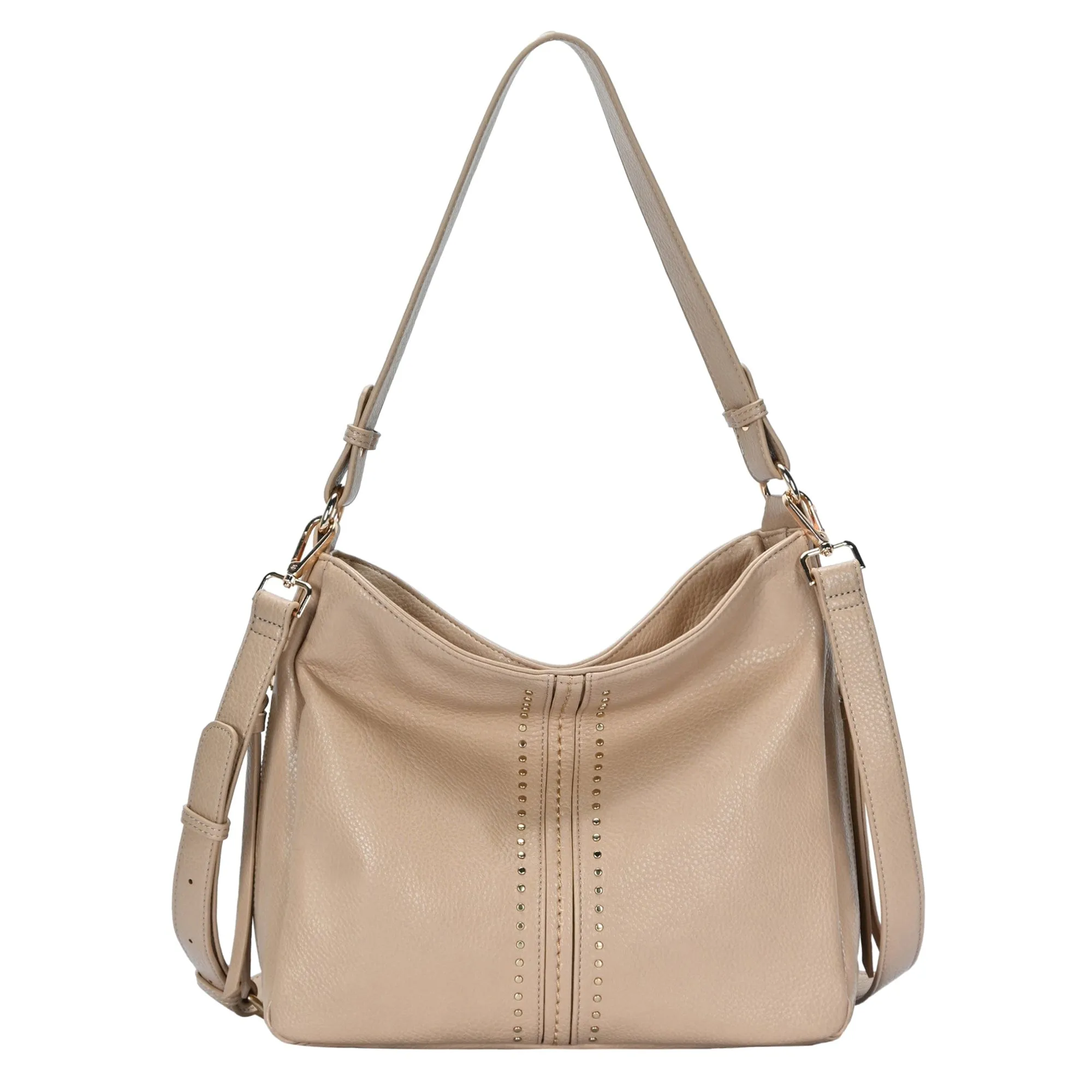 BGA6128 Mina Stud Accent Hobo Bag