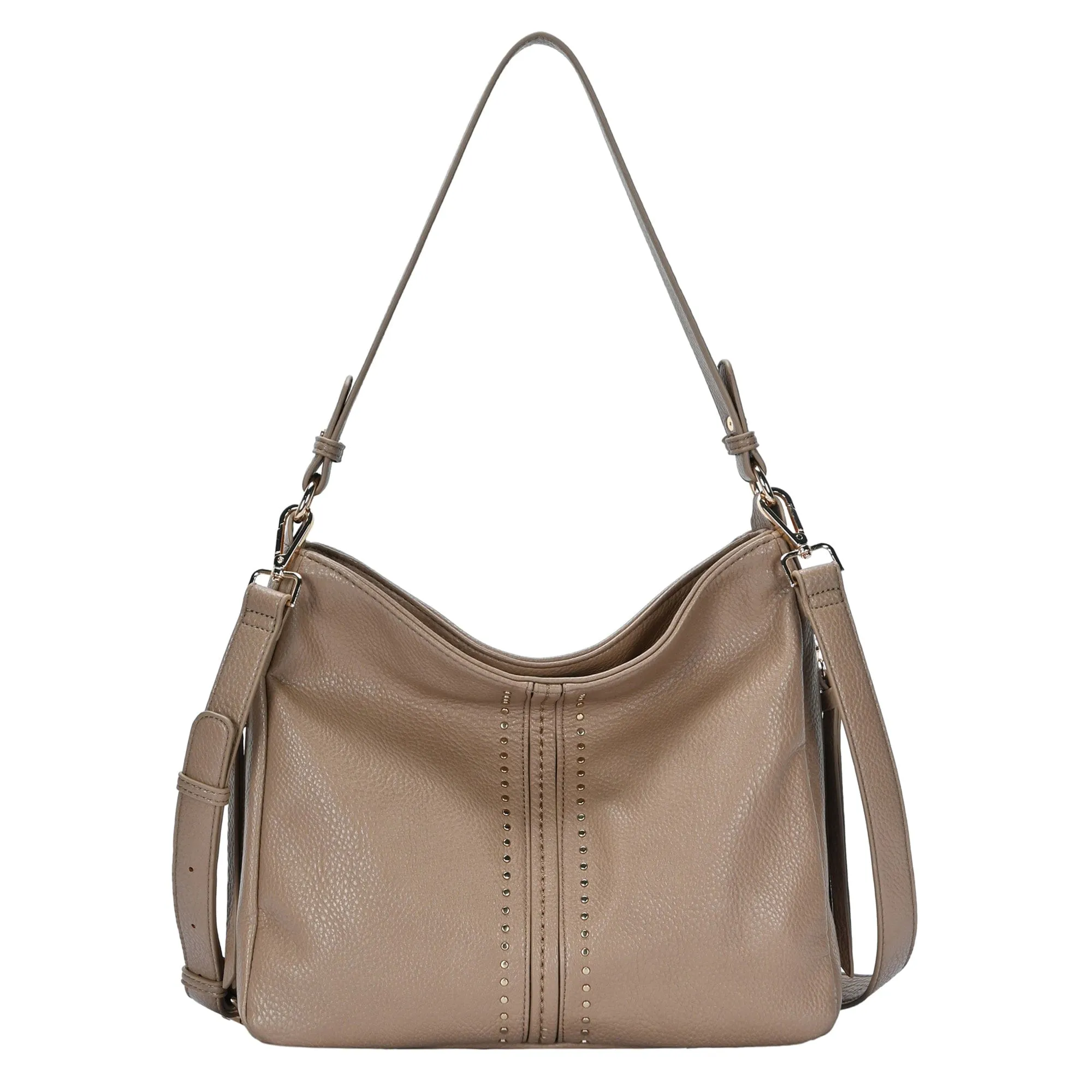 BGA6128 Mina Stud Accent Hobo Bag