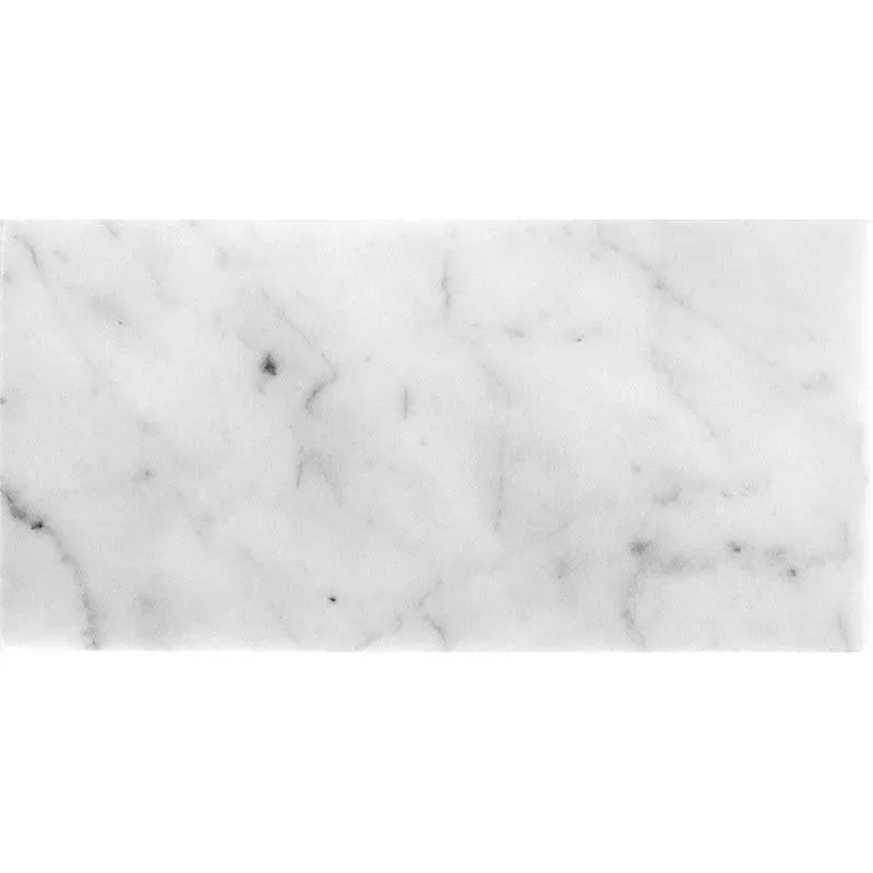 Bianco Carrara 12X24 Honed Marble Tile