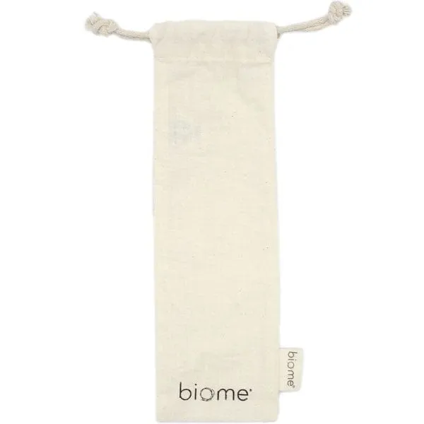 Biome Organic Cotton Drawstring Straw Pouch