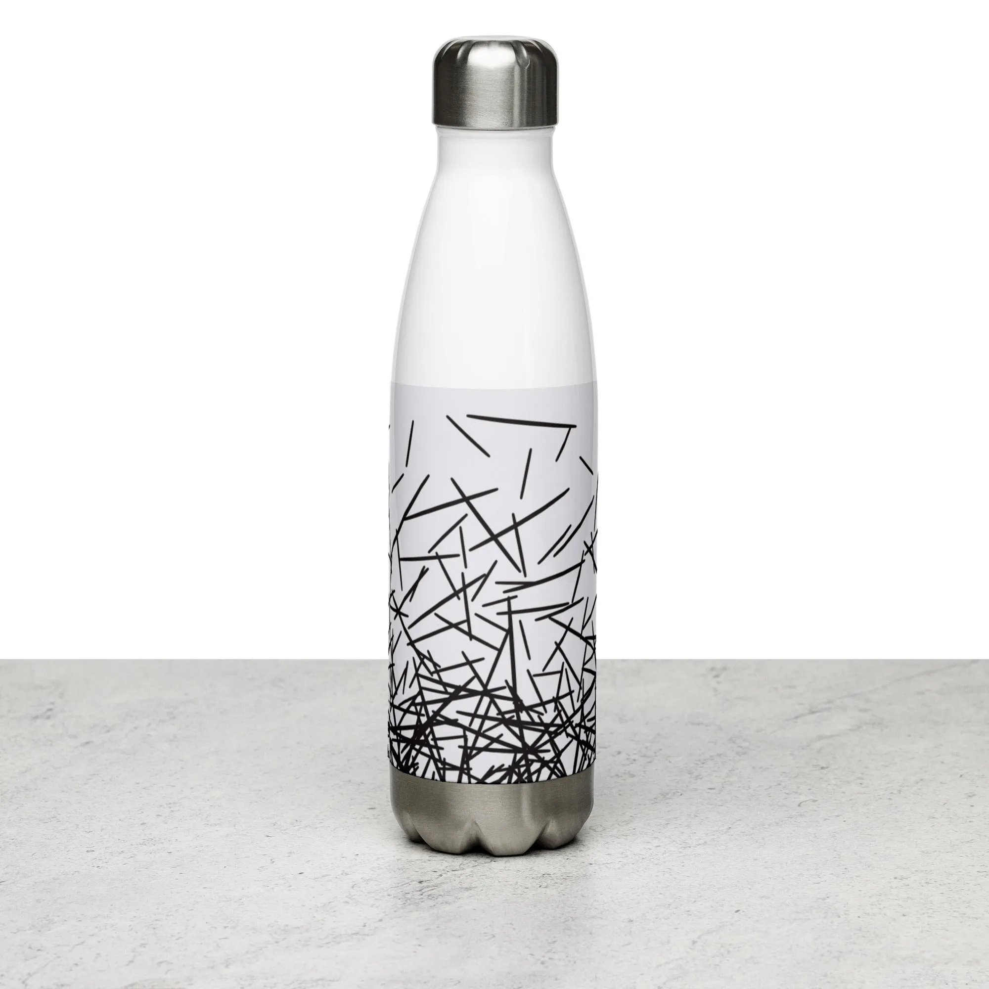 Black & White Ombre Water Bottle