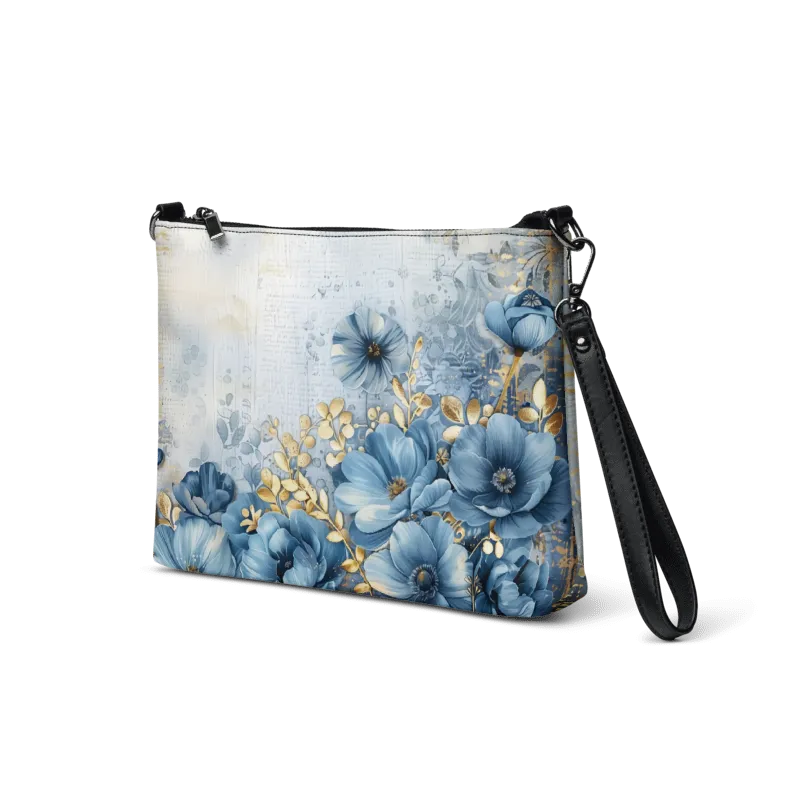 Blue Gold Floral 1 Crossbody bag