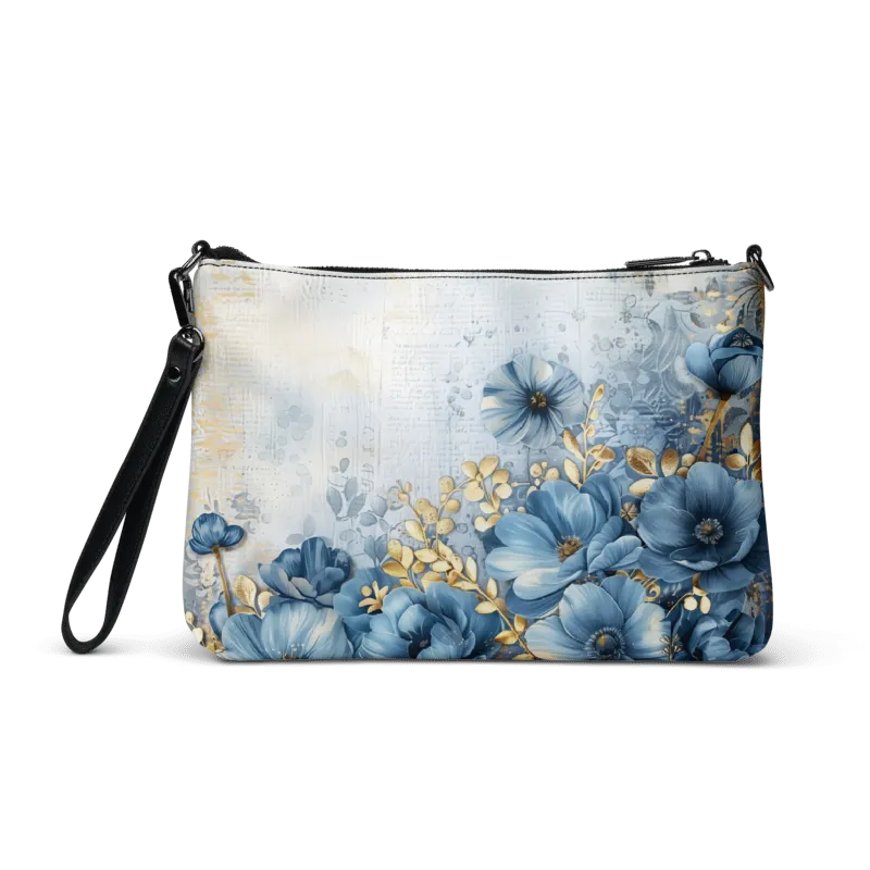 Blue Gold Floral 1 Crossbody bag