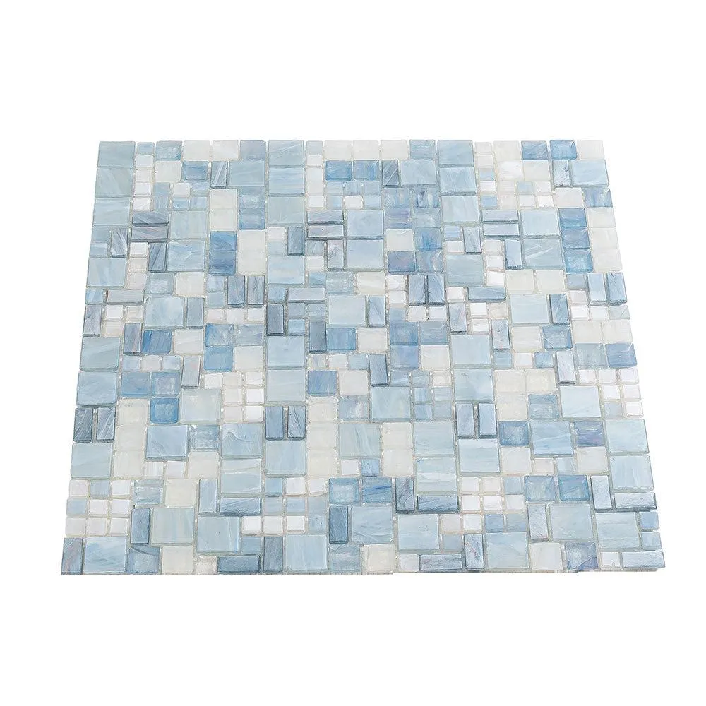 Blue Mini Versailles Glass Mosaic Tile