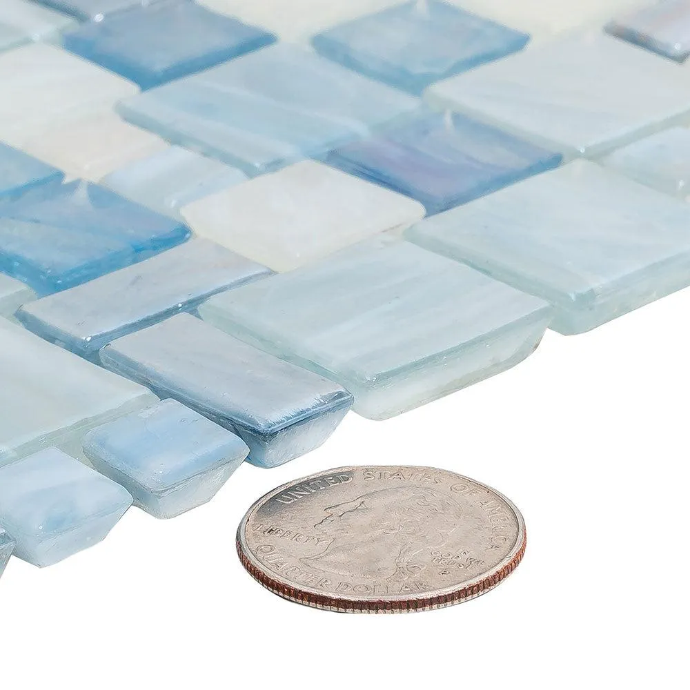 Blue Mini Versailles Glass Mosaic Tile