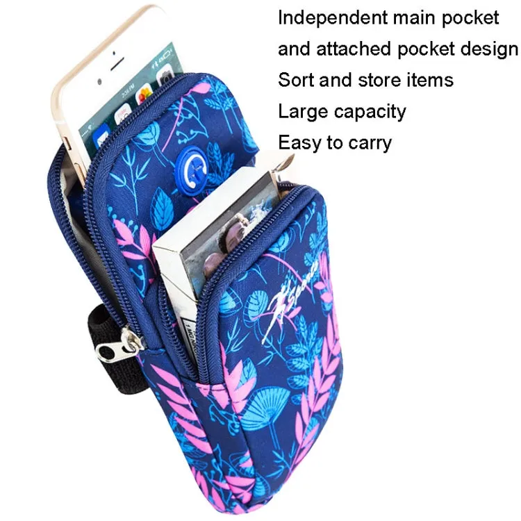 BO28 Enlarged Running Mobile Phone Arm Bag Outdoor Wrist Bag(Cyan)