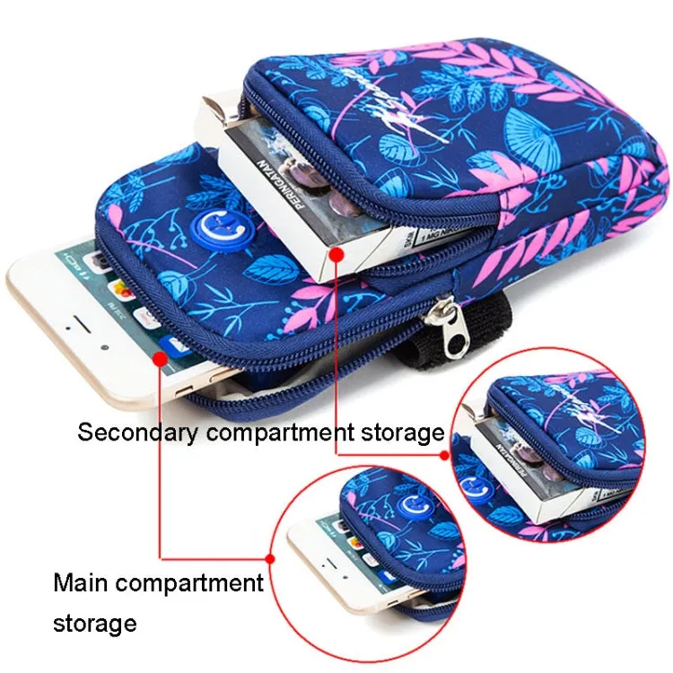 BO28 Enlarged Running Mobile Phone Arm Bag Outdoor Wrist Bag(Cyan)