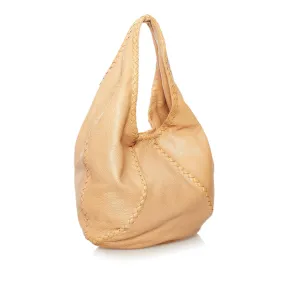 Bottega Veneta Baseball Leather Hobo Bag (SHG-31411)