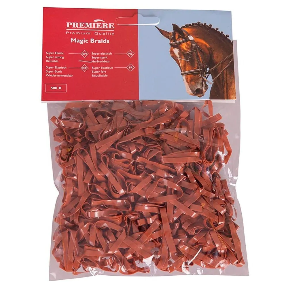 Br premier plaiting bands brown