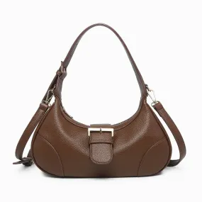 Brown Madrid Buckle Shaped Shoulder Bag/Crossbody