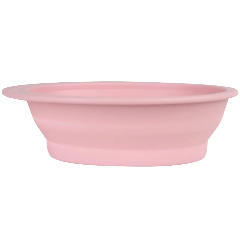 Brushworks Pink Silicone Makeup Brush Cleaning Bowl