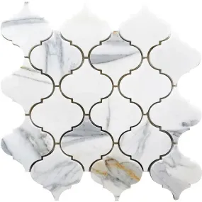 Calacatta Gold Arabesque Marble Mosaic Tile