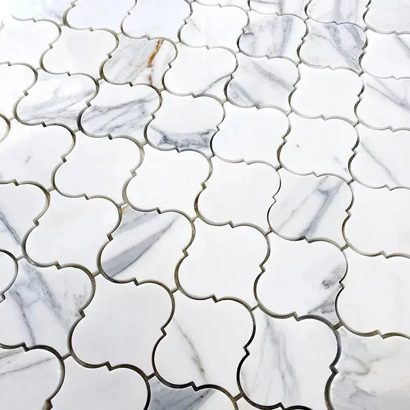 Calacatta Gold Arabesque Marble Mosaic Tile