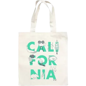 California Font Grocery Tote