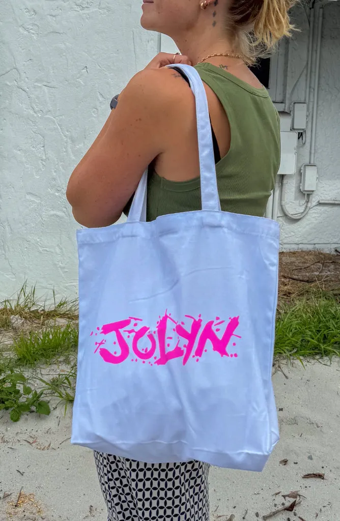 Canvas Tote Bag - Pink Graffiti