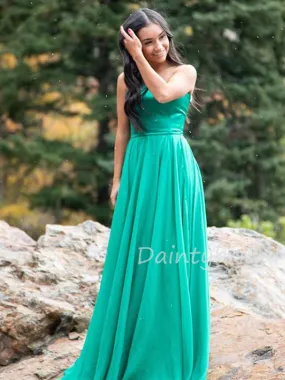 Charming Straight Chiffon A-line Long Prom Dresses Evening Dresses.DB10442