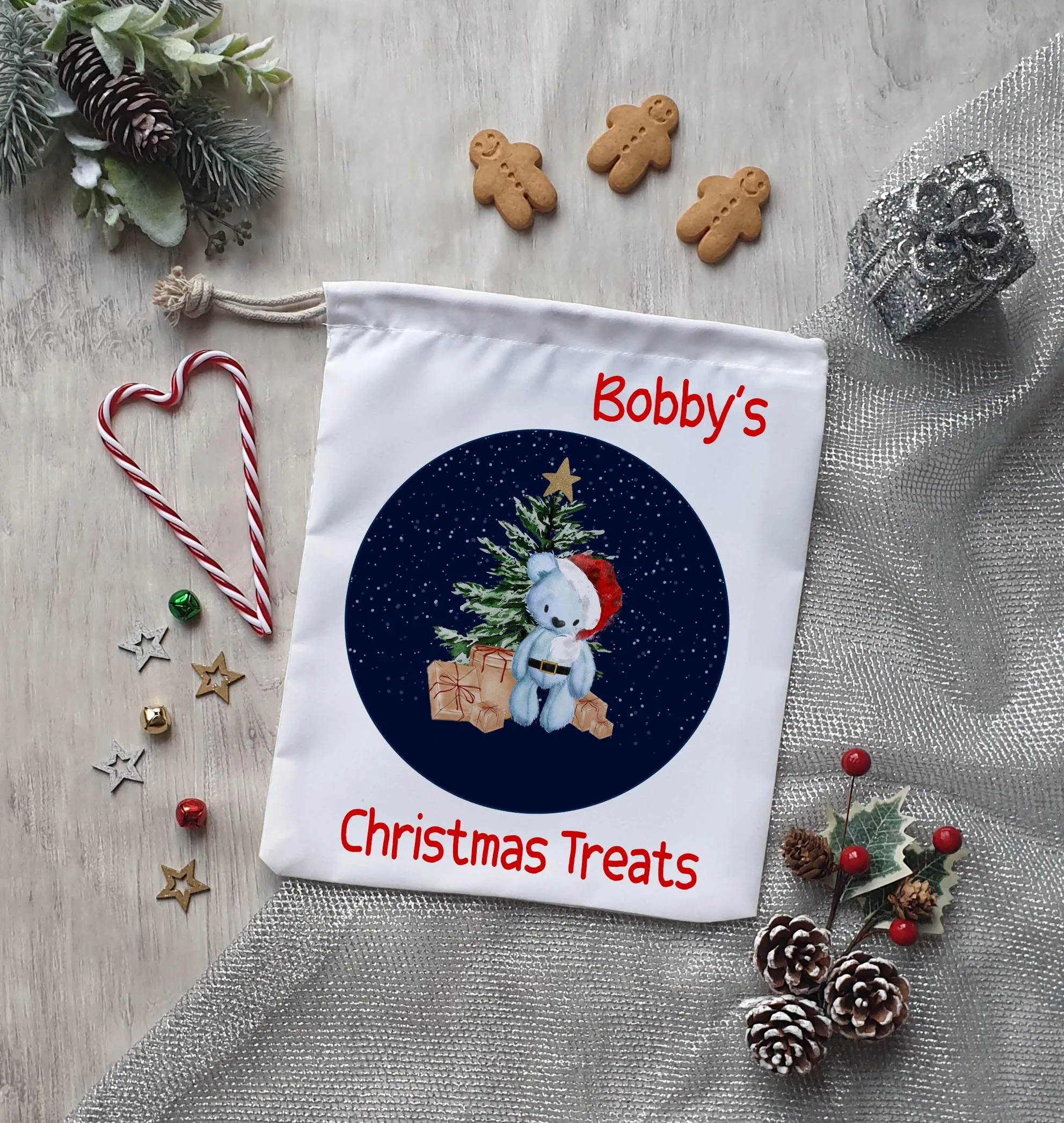 Christmas Bear Treat Bag 3 Colours - Christmas