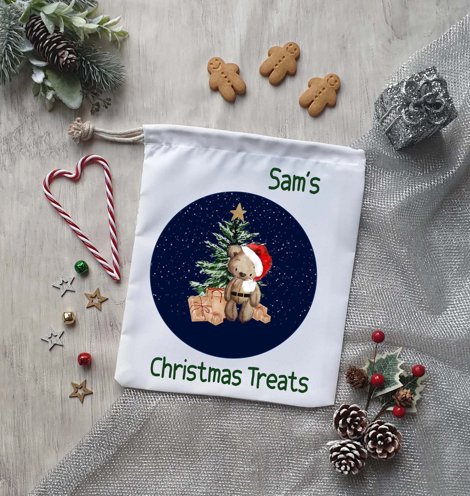 Christmas Bear Treat Bag 3 Colours - Christmas