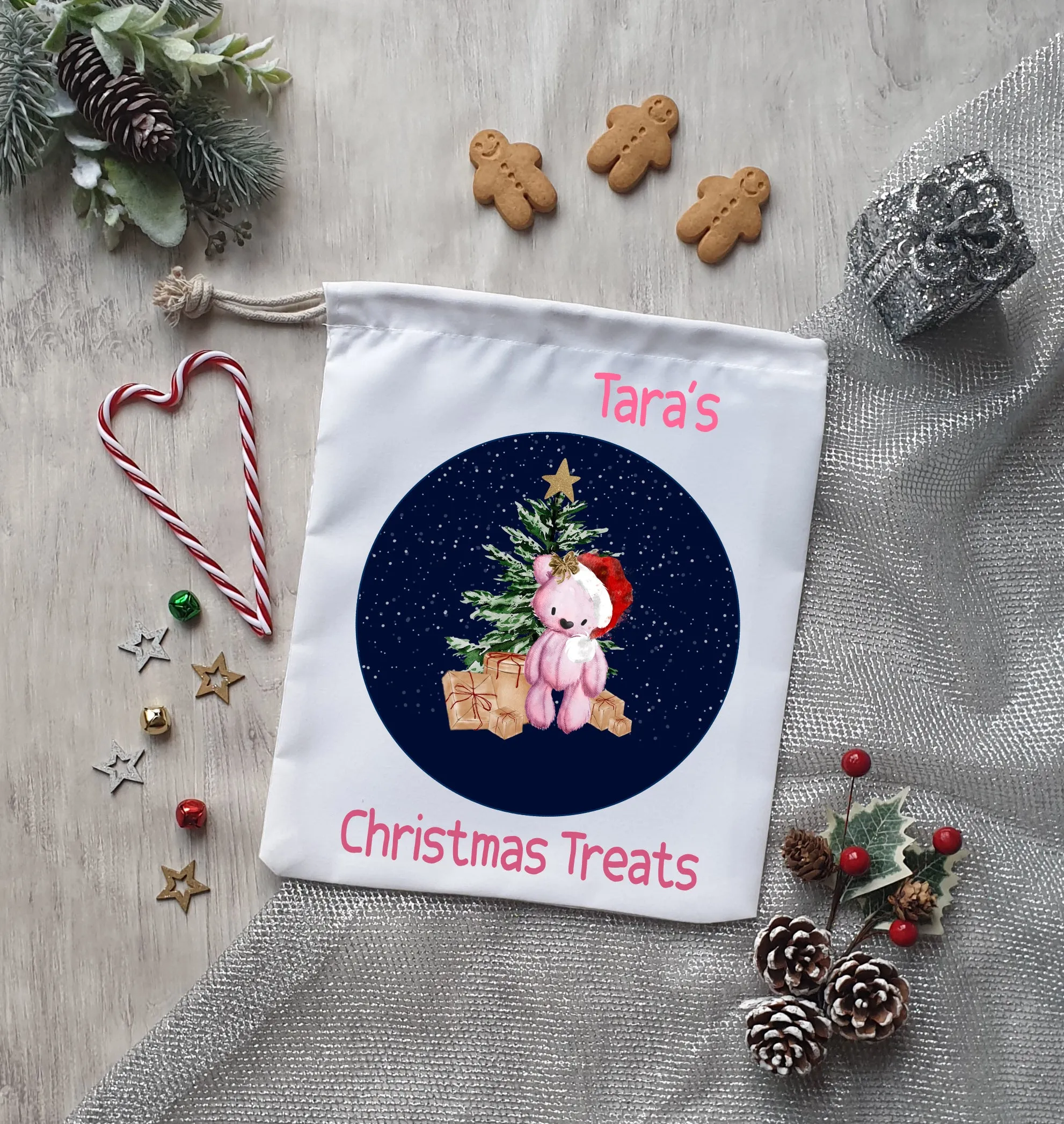 Christmas Bear Treat Bag 3 Colours - Christmas