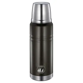 Cilio Monte Insulated Stainless Steel Travel Beverage Bottle, 16 oz, Black