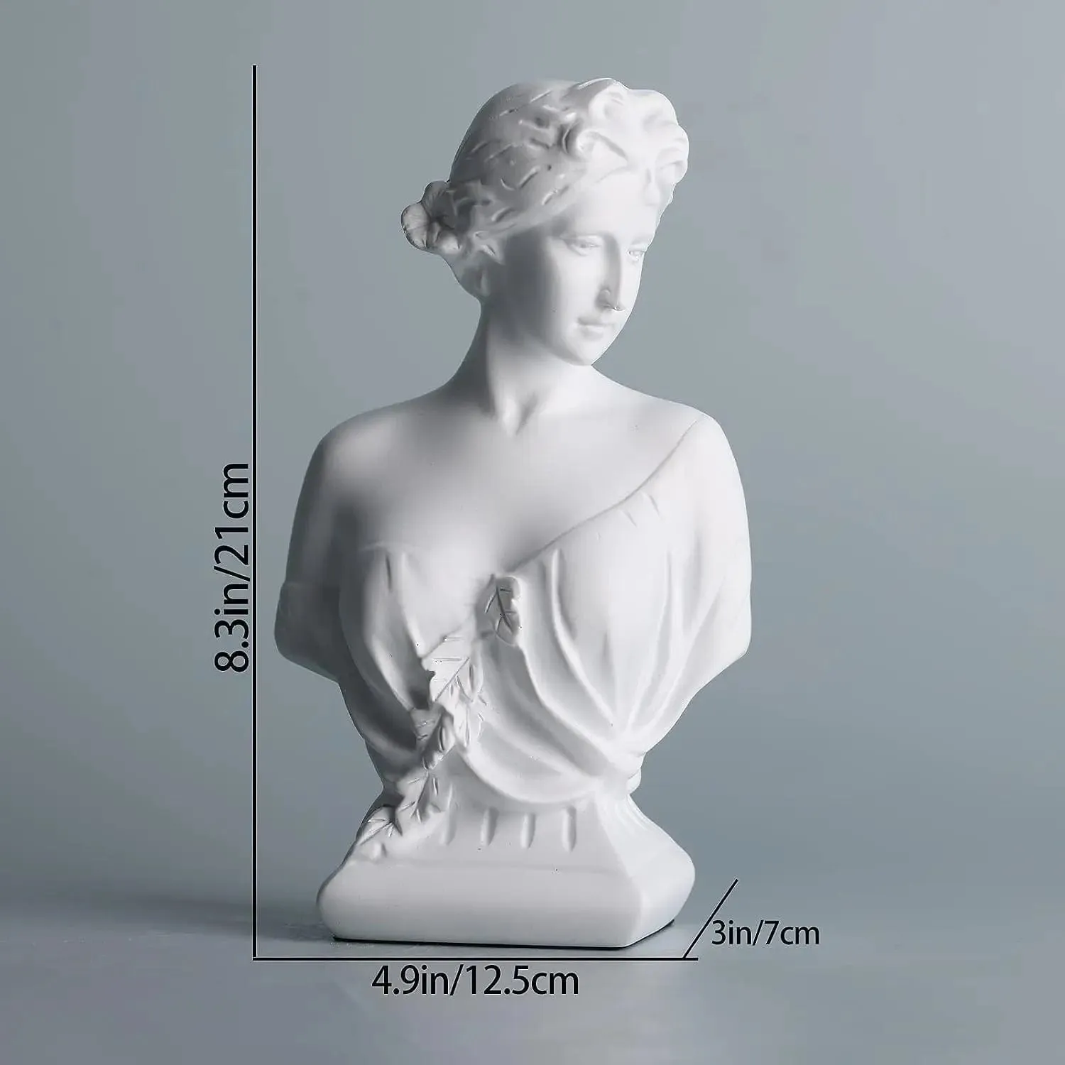 Classic Roman Bust Venus Goddess Statue | Greek Mythology Resin Artwork | Home Décor for Bedroom and Bookshelf