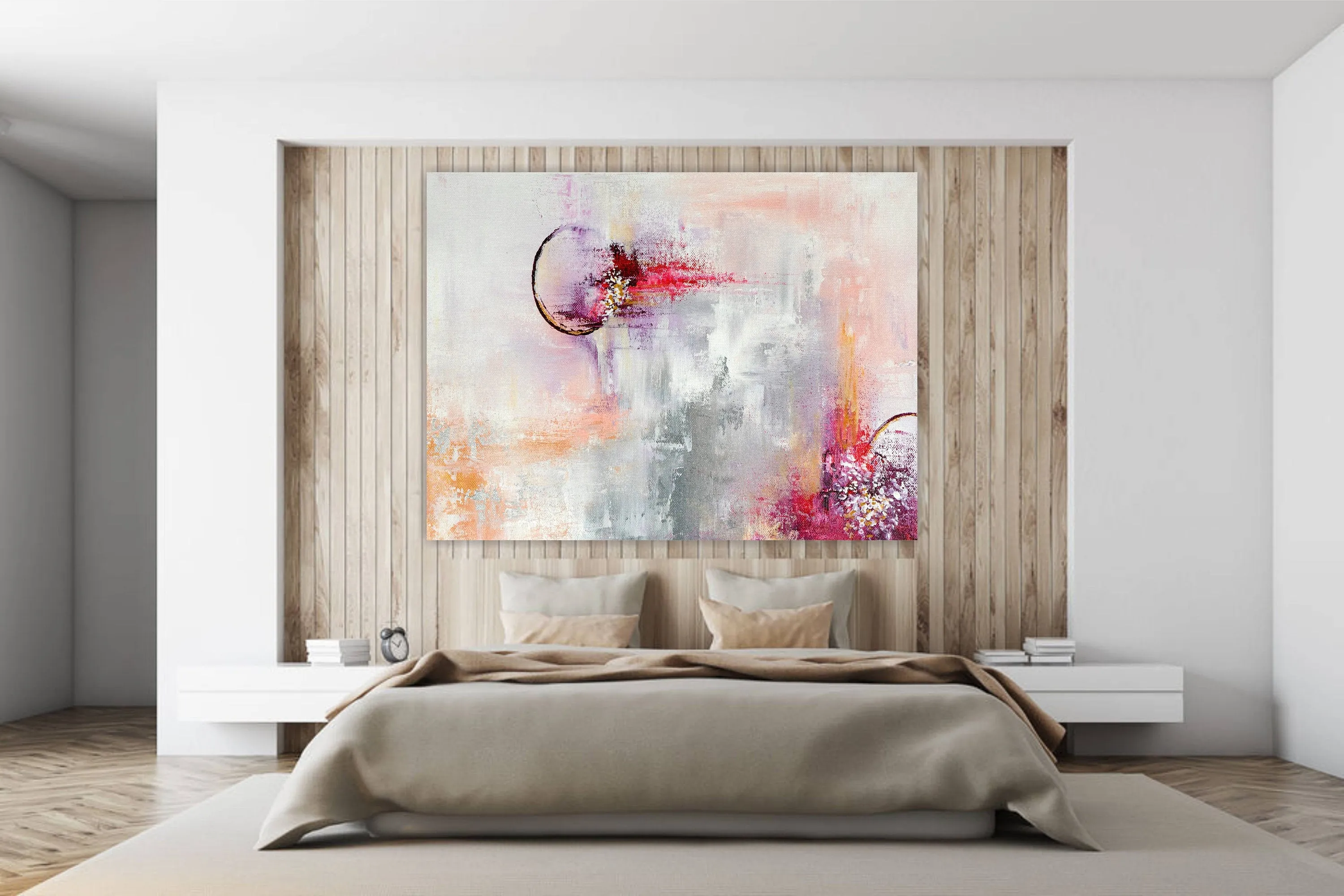 Colorful Wall Art Living Room Texture Wall Art, Knife Oil Painting Bp067