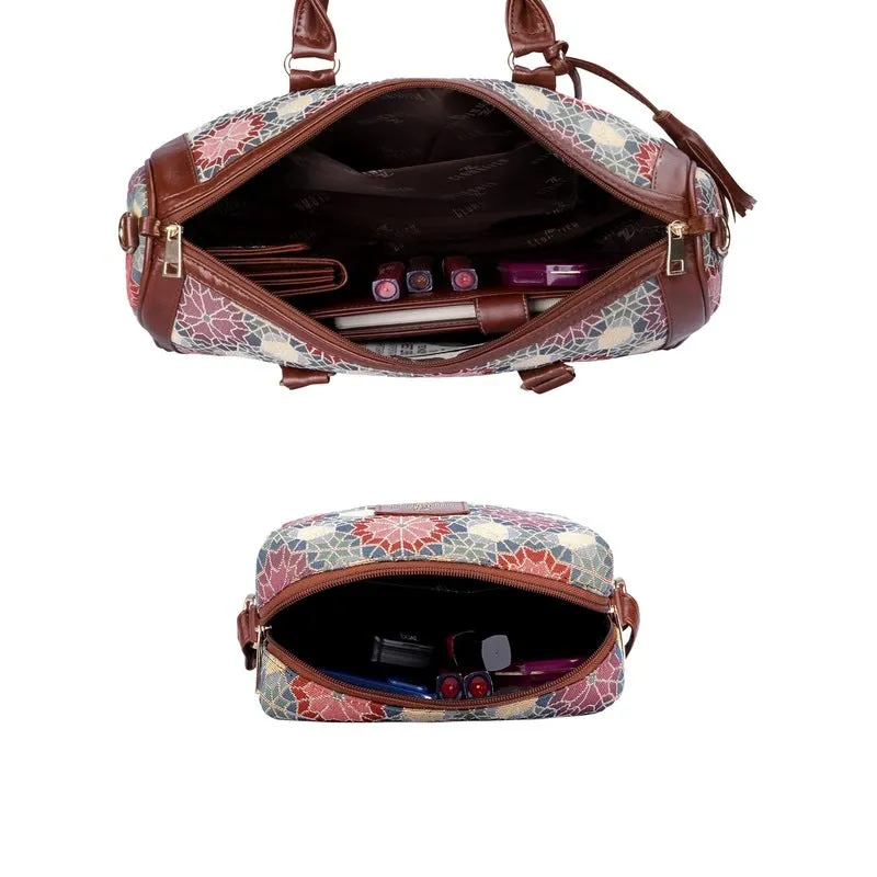 Combo: Sling Bag & Handbag with Adjustable Strap | 20.7L | Multicolour-Floral