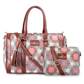 Combo: Sling Bag & Handbag with Adjustable Strap | 20.7L | Multicolour-Floral