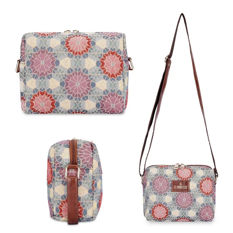 Combo: Sling Bag & Handbag with Adjustable Strap | 20.7L | Multicolour-Floral