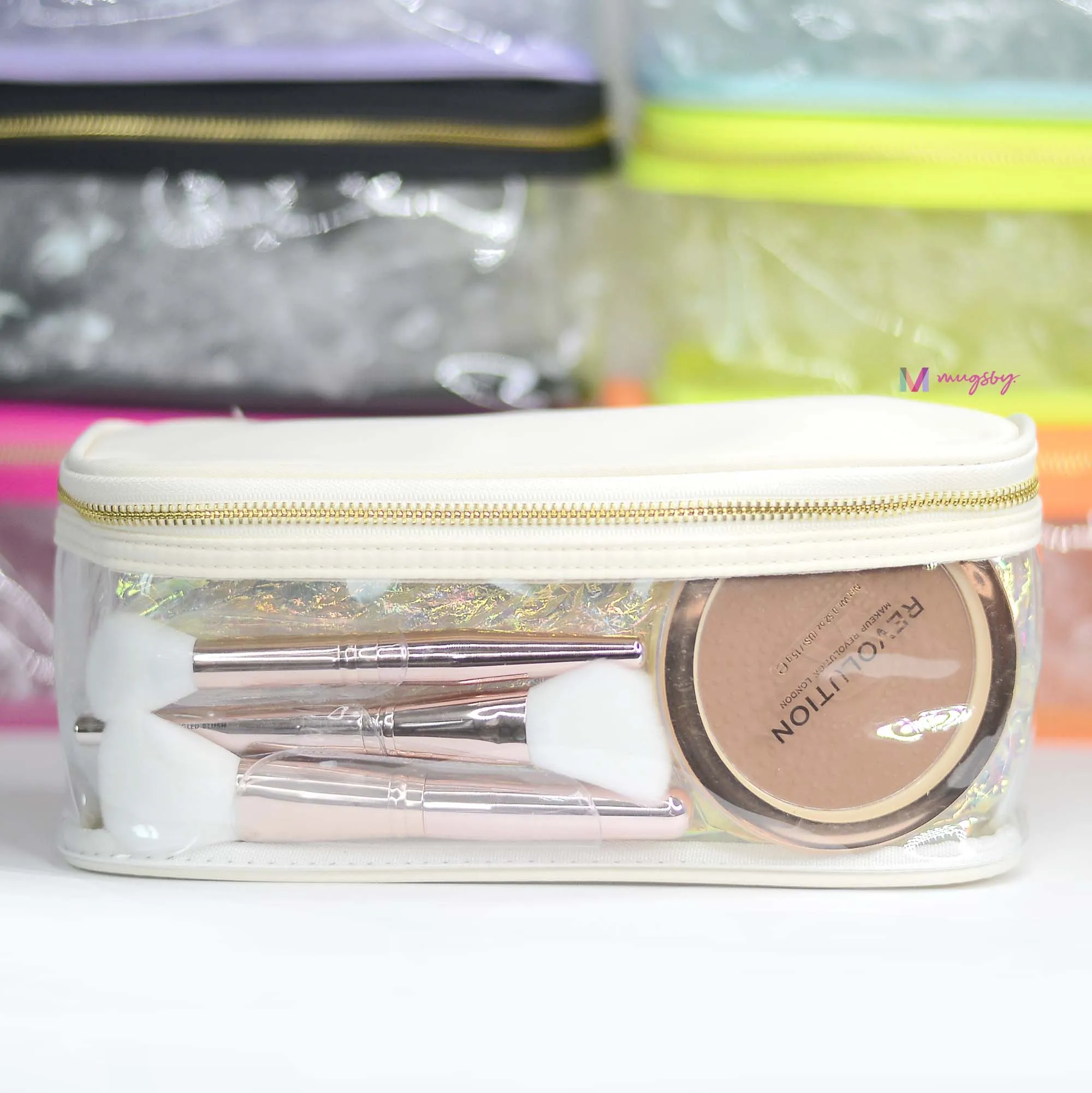 Cream Rectangular Makeup Case