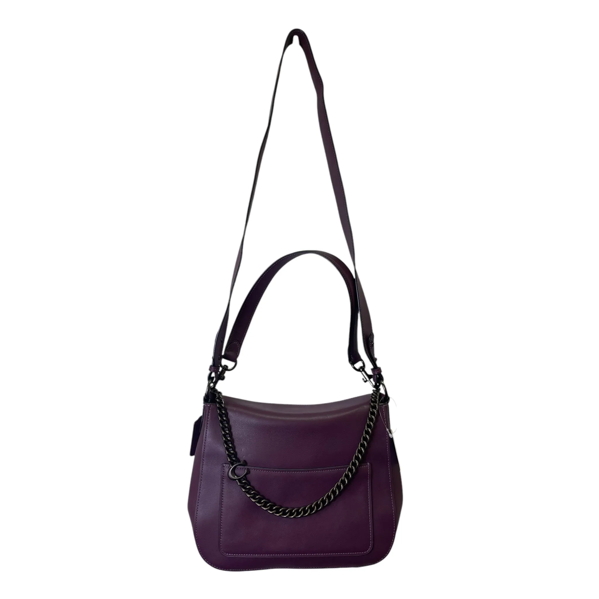 Crossbody Designer By Coach In Purple, Size:Medium