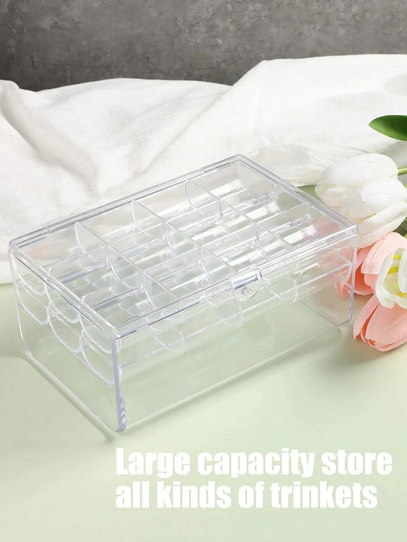 Crystal Acrylic 3 Layer Jewelry Organizer