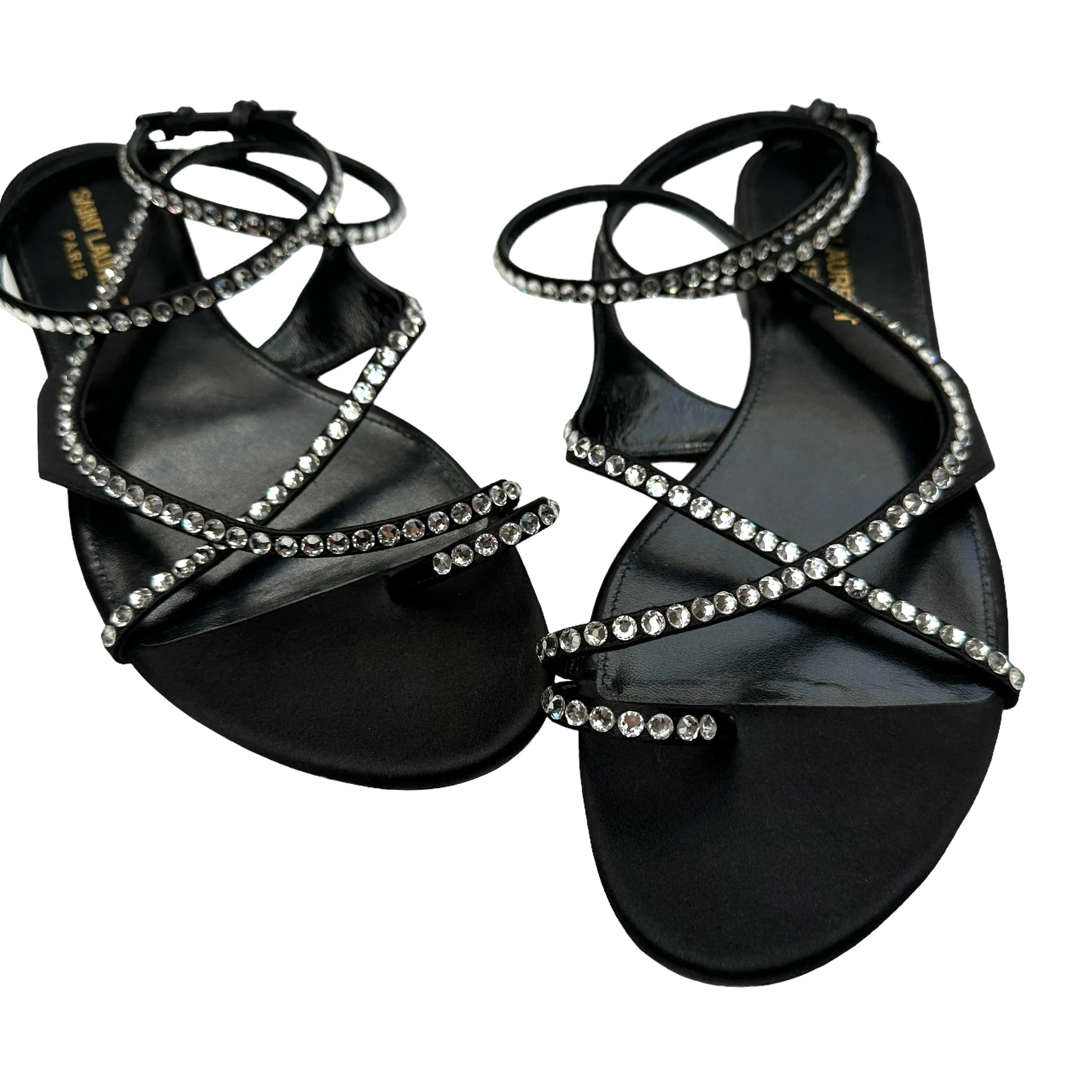 Crystal Embellished Sandals - 8