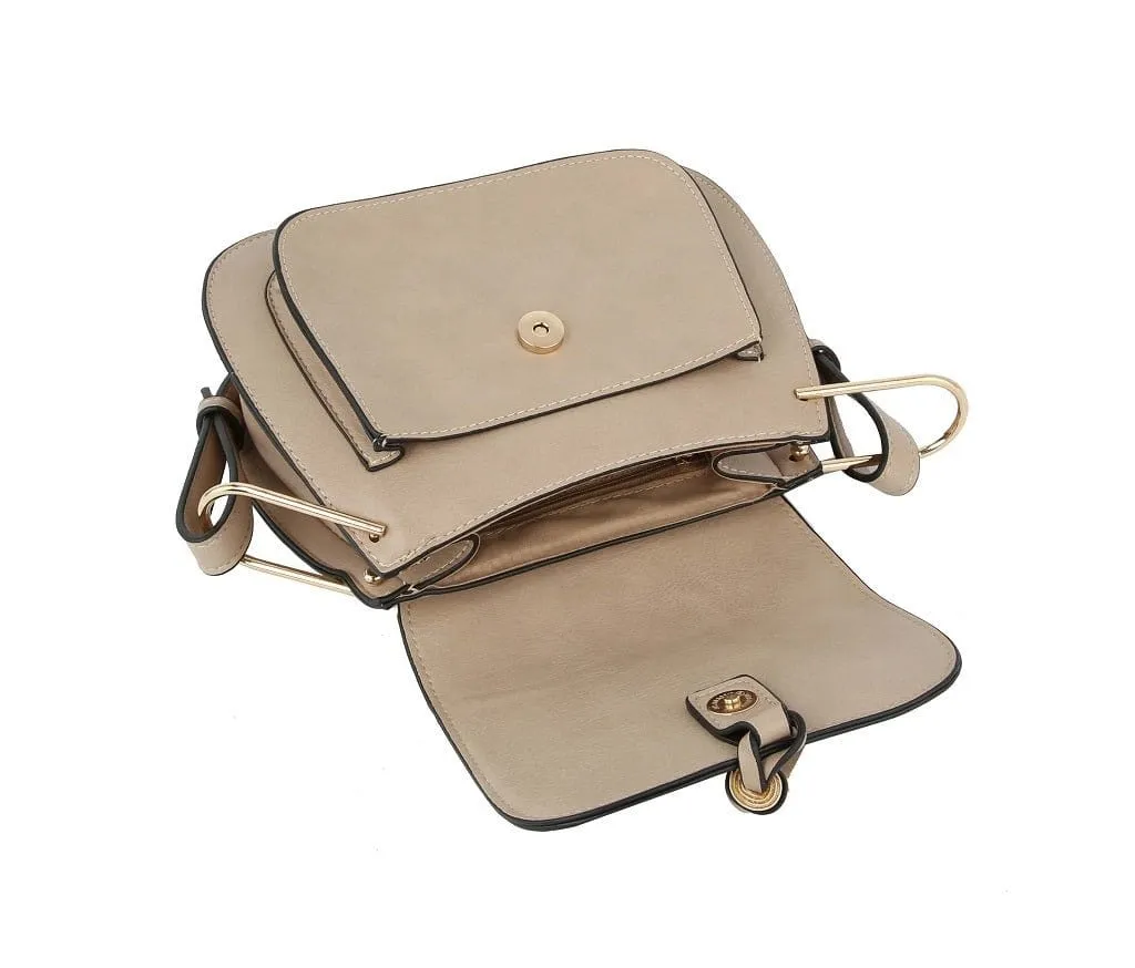 CTEA0004 Fashion Flap Over Tassel Saddle Crossbody Bag