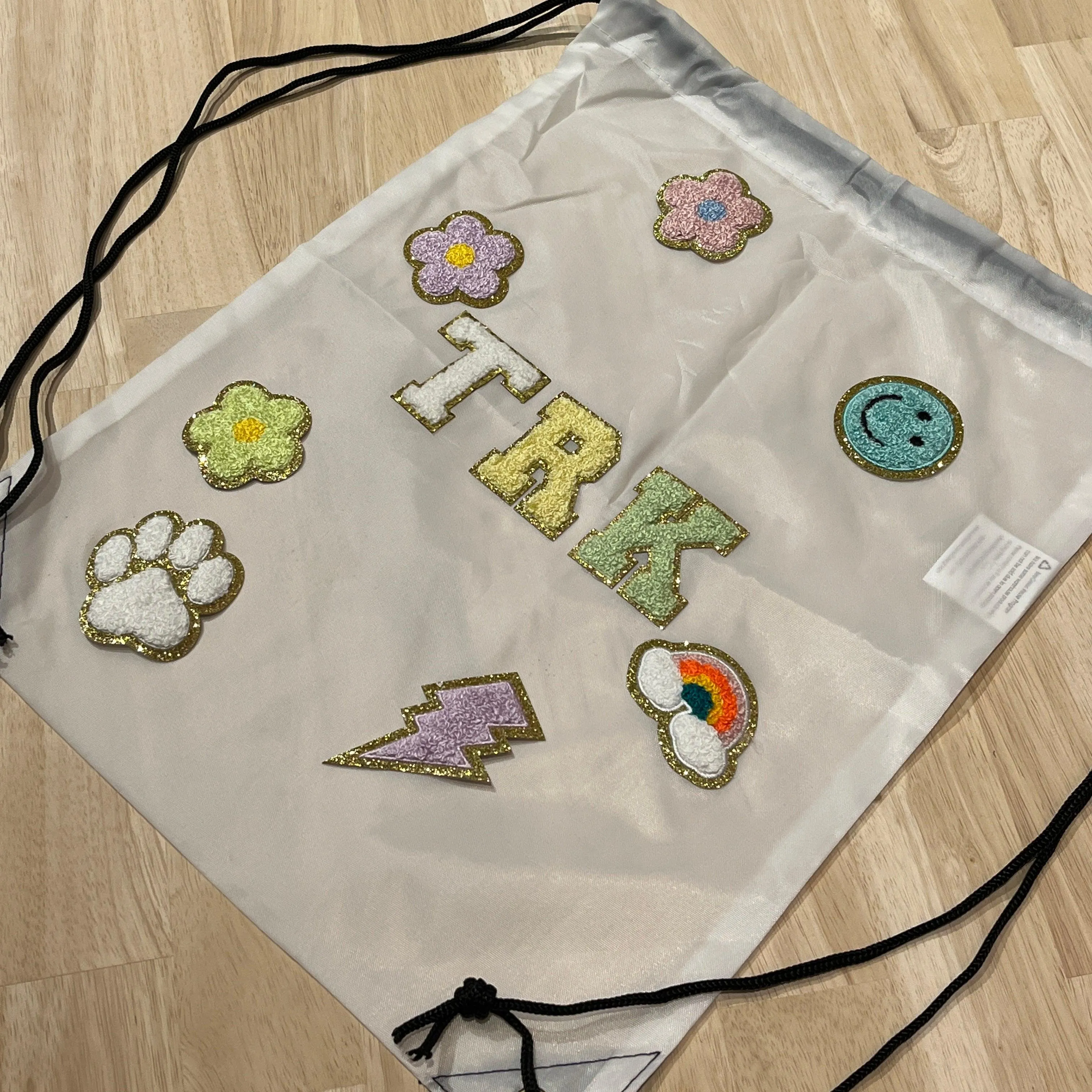 Customizable Bag | White Drawstring Bag | The Ridge Kids