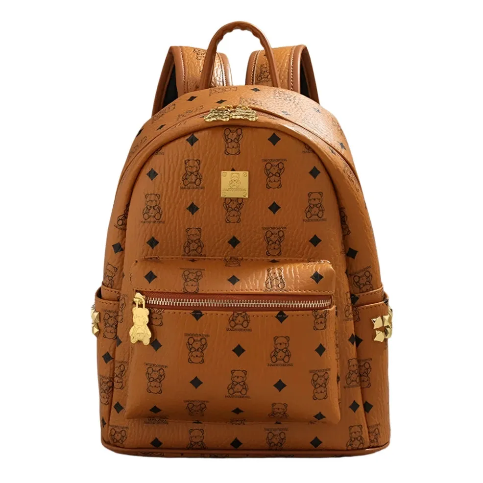 Cute Luxurious Designer Style 100% Leather Backpack