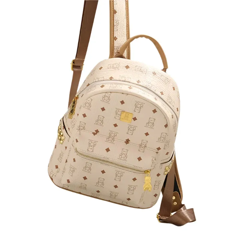 Cute Luxurious Designer Style 100% Leather Backpack