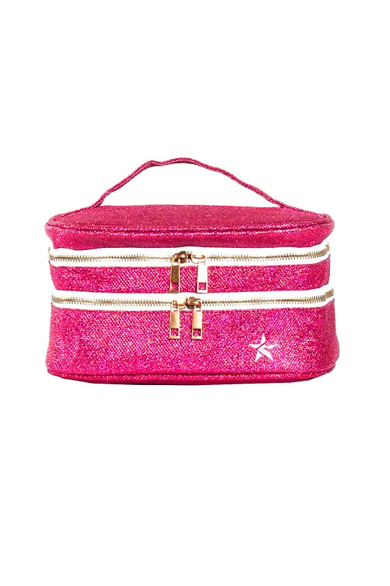 Diamondnet™ in Fuchsia Rebel Glam & Go Travel Case with White Zipper