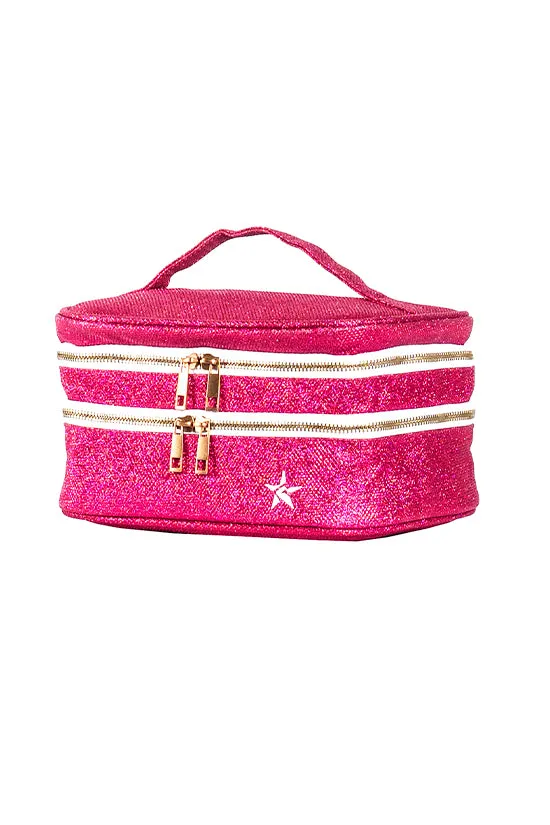 Diamondnet™ in Fuchsia Rebel Glam & Go Travel Case with White Zipper