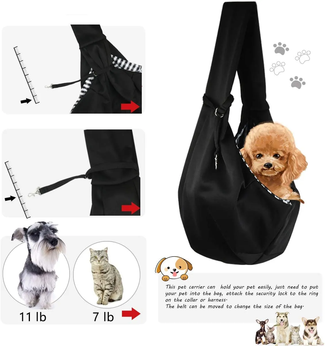 Dog and Cat Sling Carrier