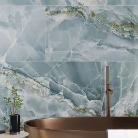 Emporio Green Onyx Large-Format Porcelain Tile 24x48