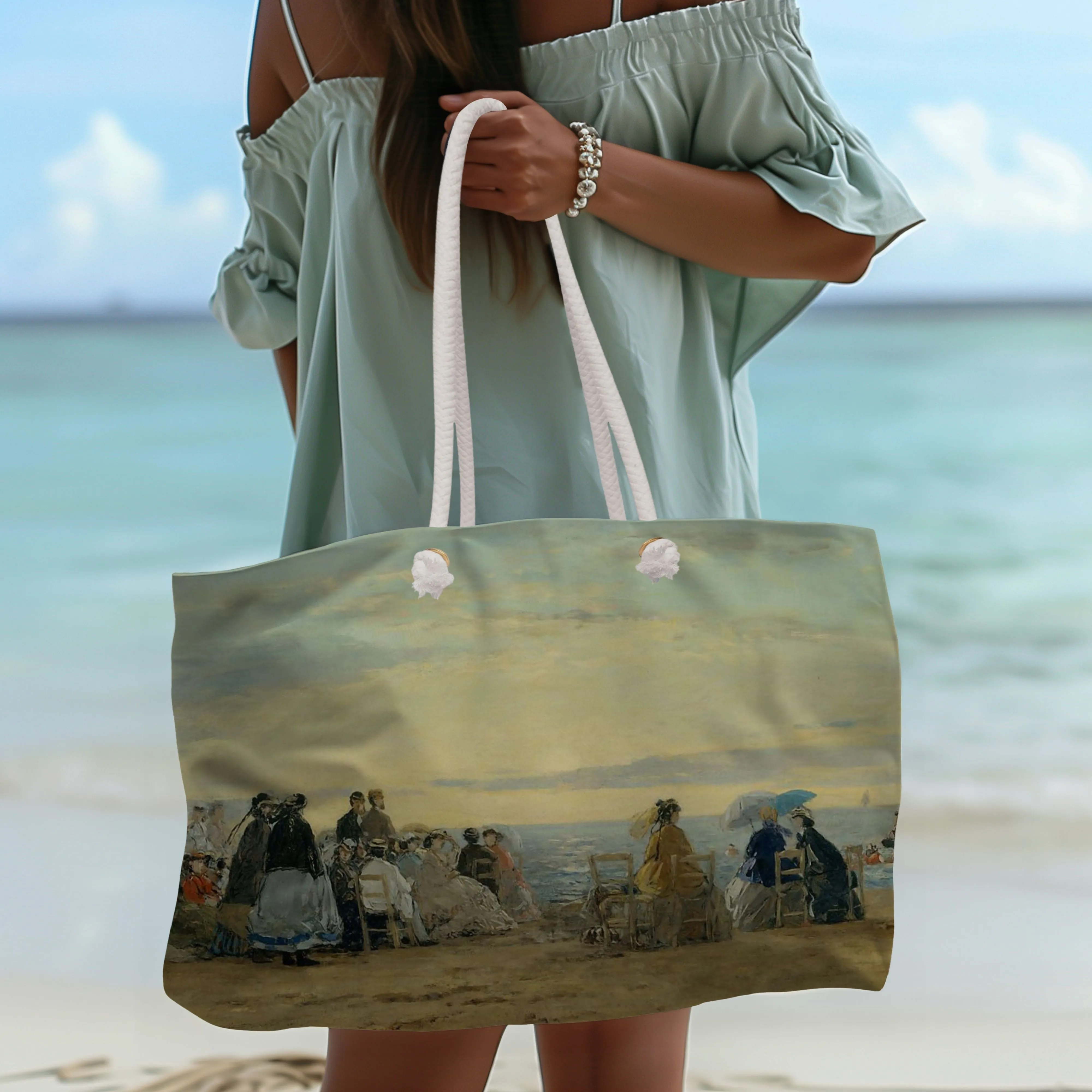 Escape with Eugene Boudin's Sunset Beach Tote